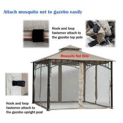 Westcharm hook-and-loop attachments securing netting to top rail for fast installation