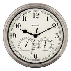 Westclox front view showing silver clock face and easy-read numerals for quick time checks