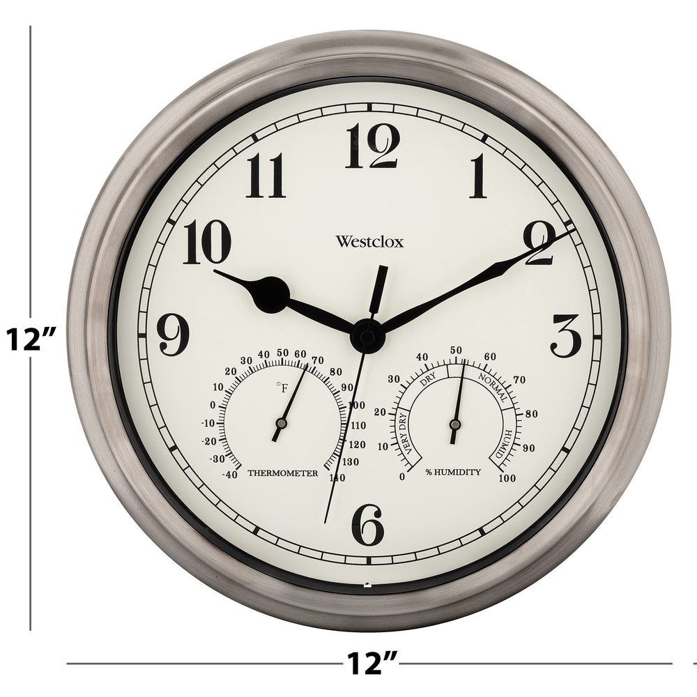 Westclox side profile showing weather-resistant metal case that resists outdoor wear