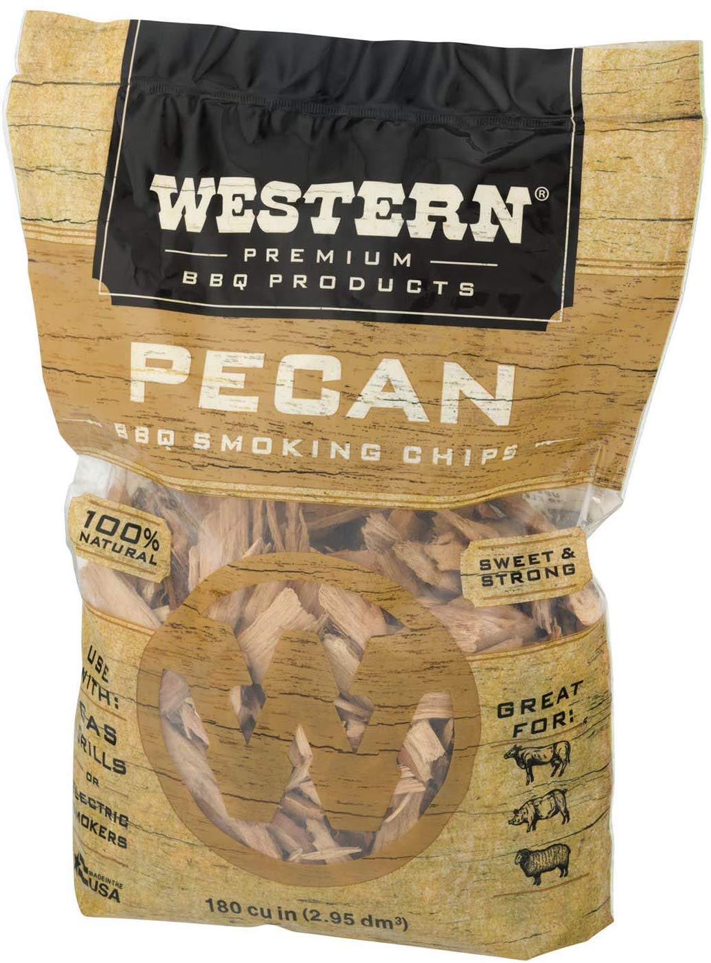 Western apple chips texture close-up highlighting consistent grain and sweet smoke