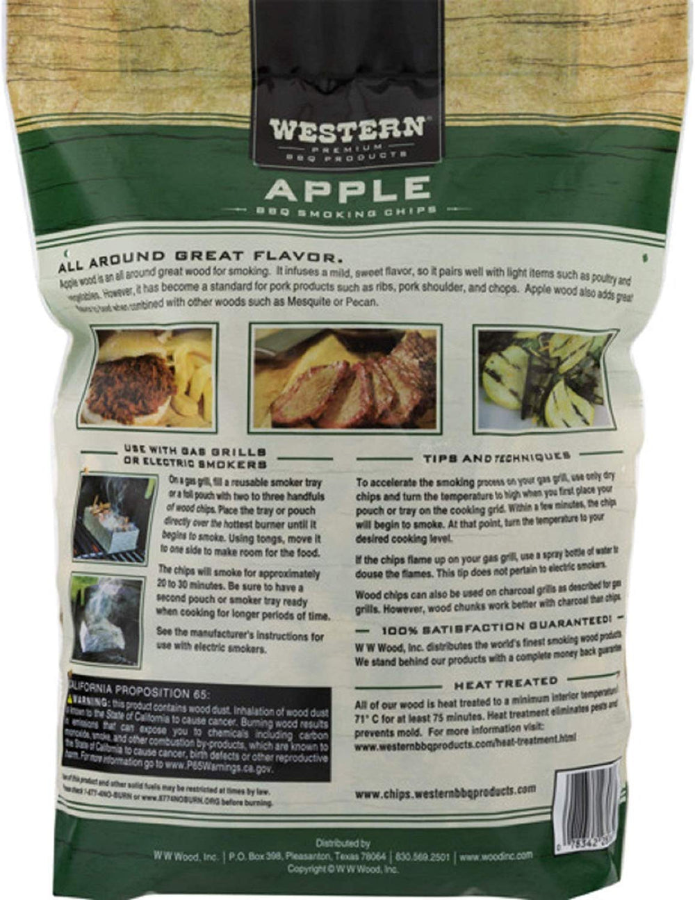Western chips placed in a smoker box showing easy use on gas grills