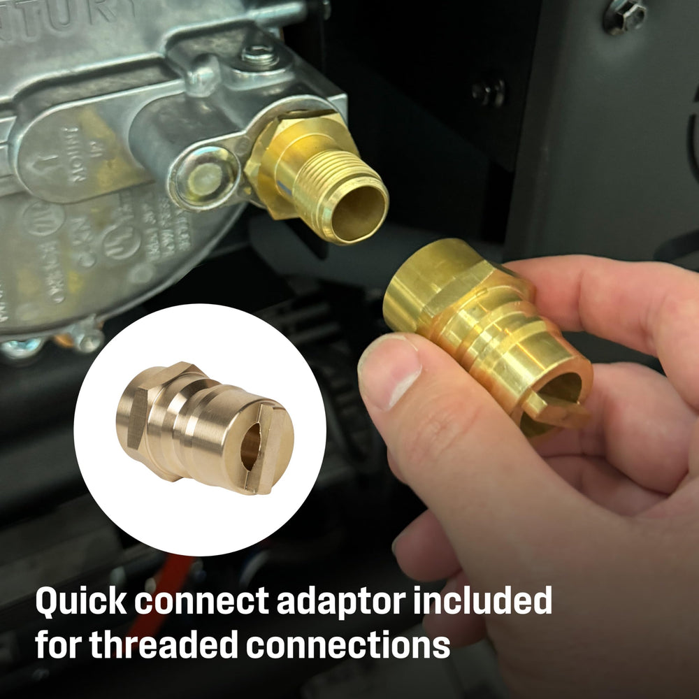 Westinghouse close-up of solid brass fitting offering secure, corrosion-resistant connection