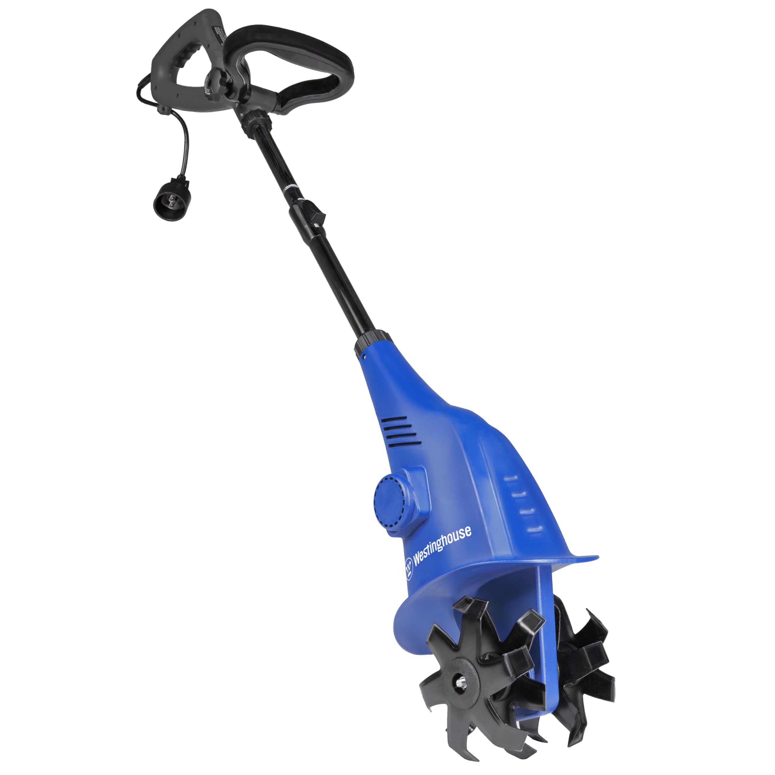 Westinghouse front view of mini tiller showing compact design and easy control