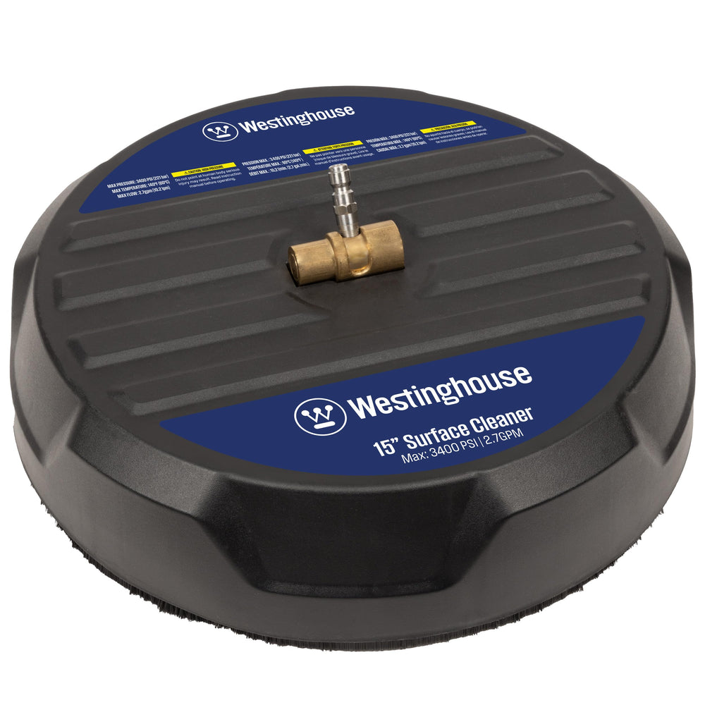 Westinghouse front view of surface cleaner showing compact housing and fast coverage benefit