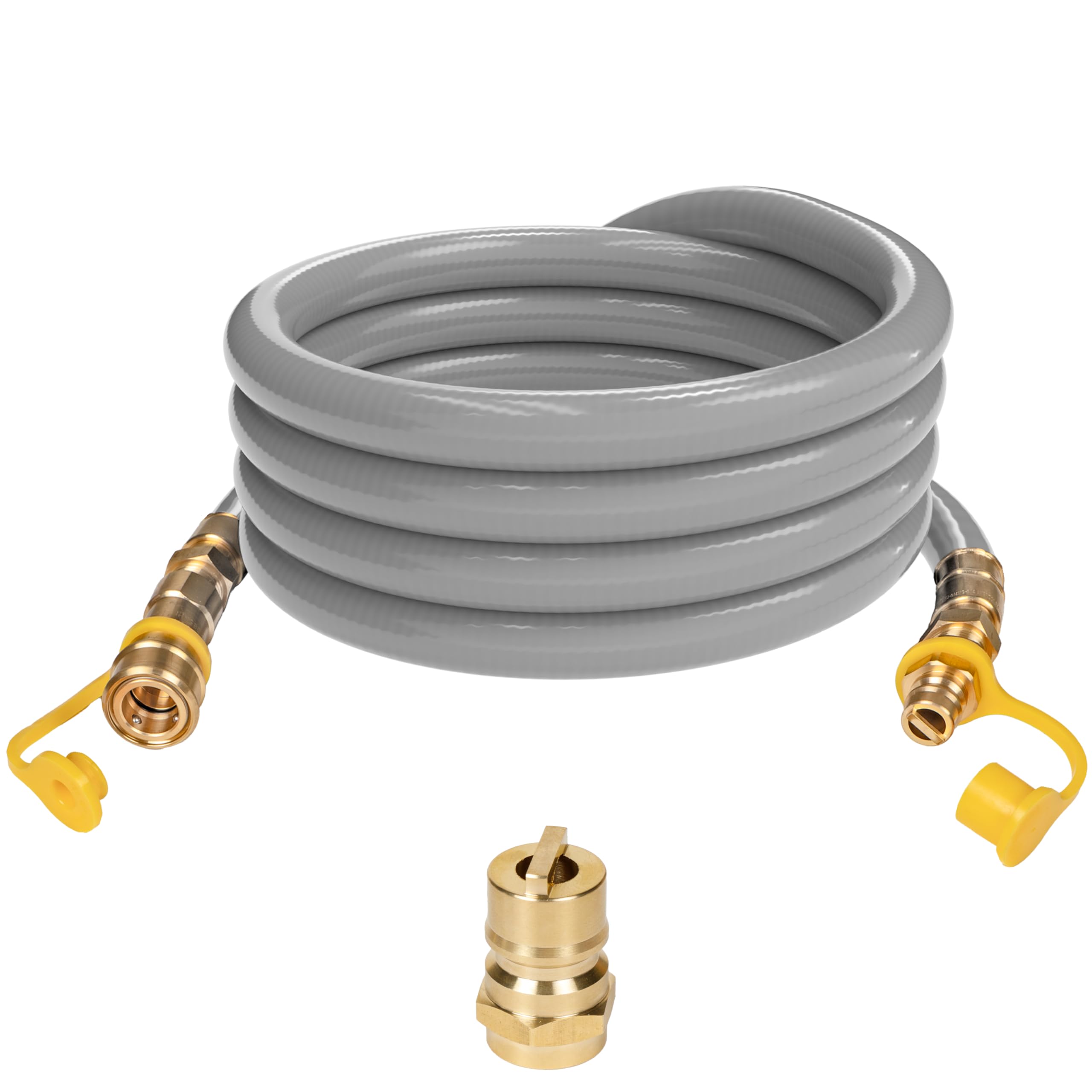 Westinghouse hose front connection showing secure quick-connect adapter for fast hookup