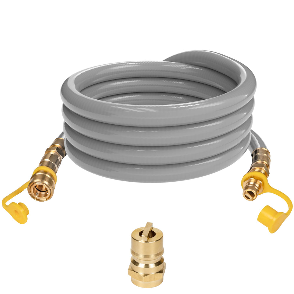 Westinghouse hose front connection showing secure quick-connect adapter for fast hookup