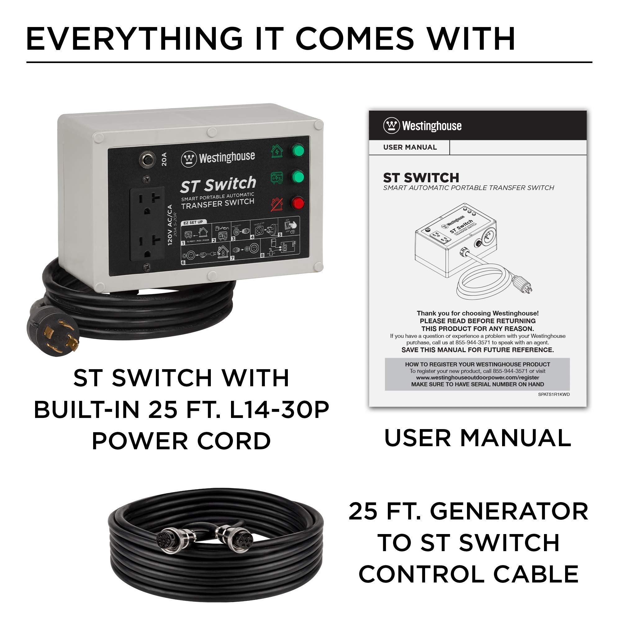 Westinghouse ST Switch next to a ruler showing compact size and lightweight portability benefit