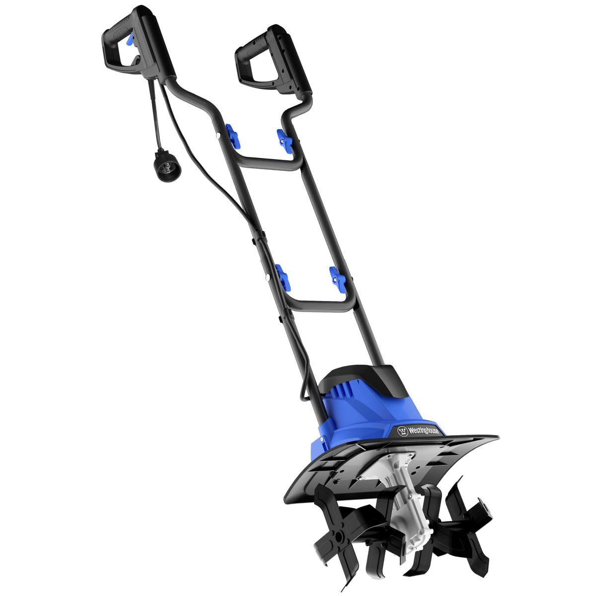 Westinghouse tiller front view showing controls and robust build benefit easy operation