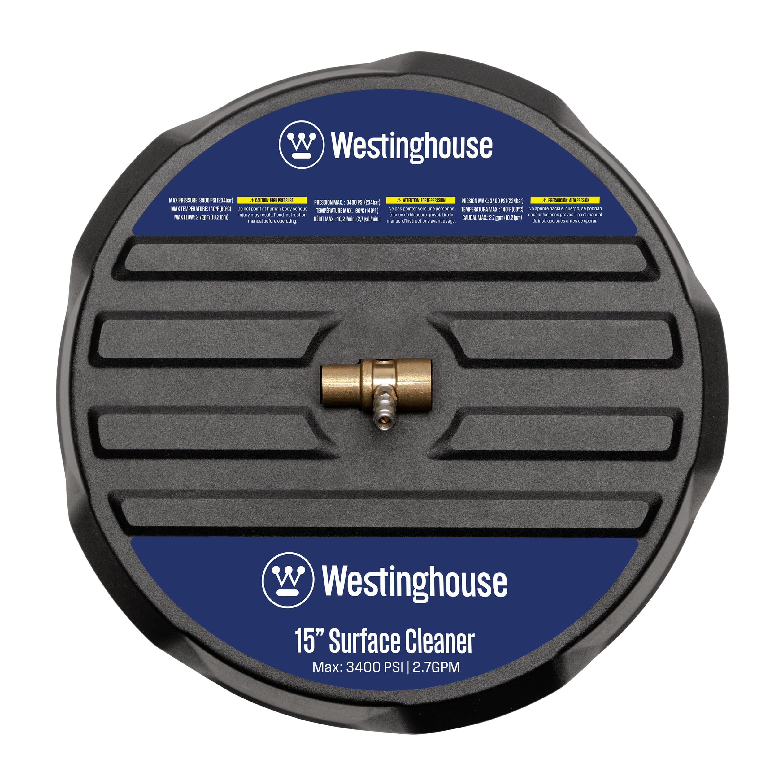 Westinghouse top housing label showing brand and durable build quality benefit