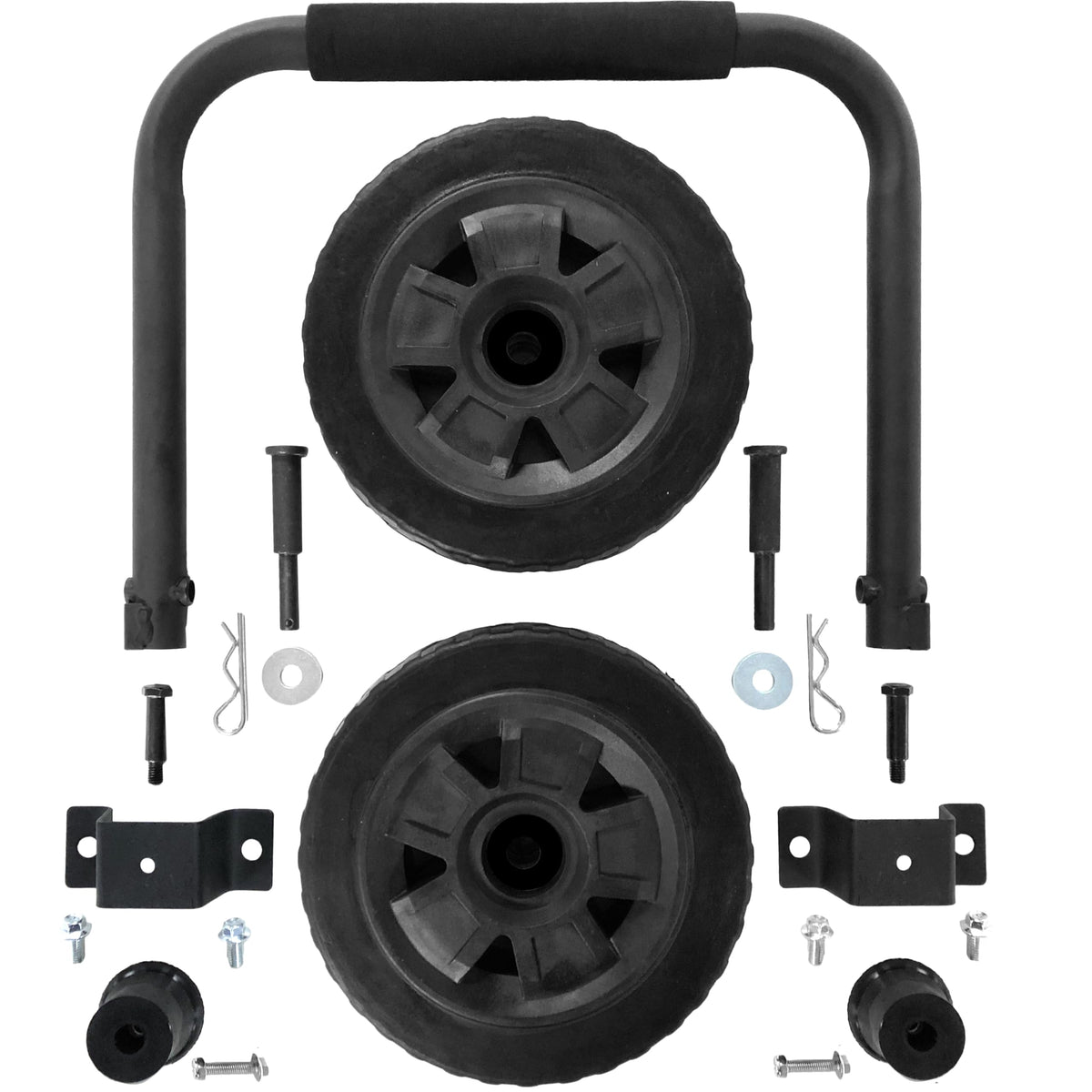 Westinghouse front view of wheel and handle kit showing complete setup and easy transport