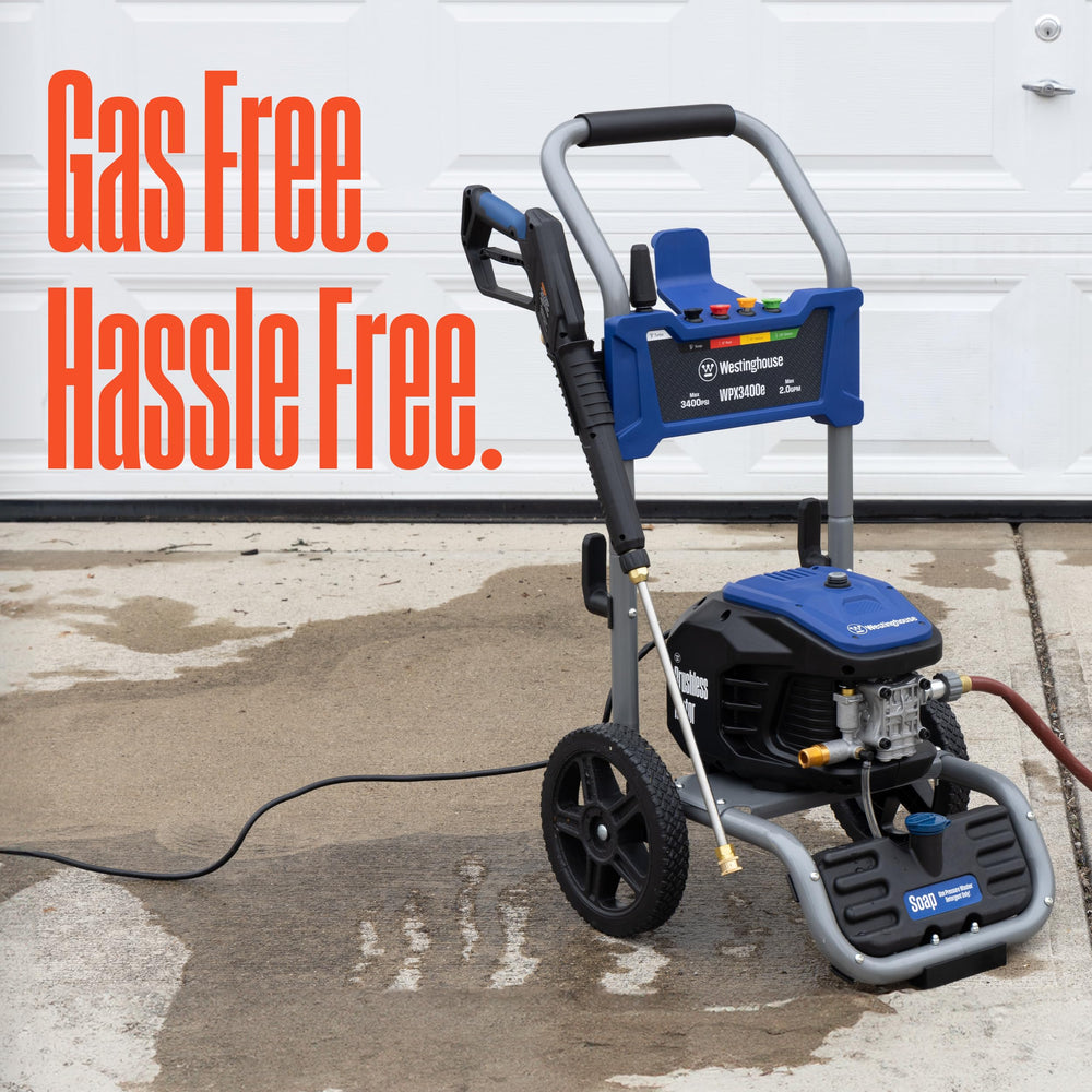 Westinghouse cleaning a driveway showcasing powerful grime removal