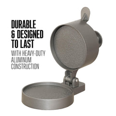 Weston thickness adjustment detail enabling varied patty depth for preferred cooking results
