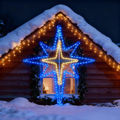 Wettal star front view showing full illuminated design and festive appeal