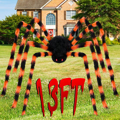 Wettarn orange giant spider front view showing dramatic Halloween impact