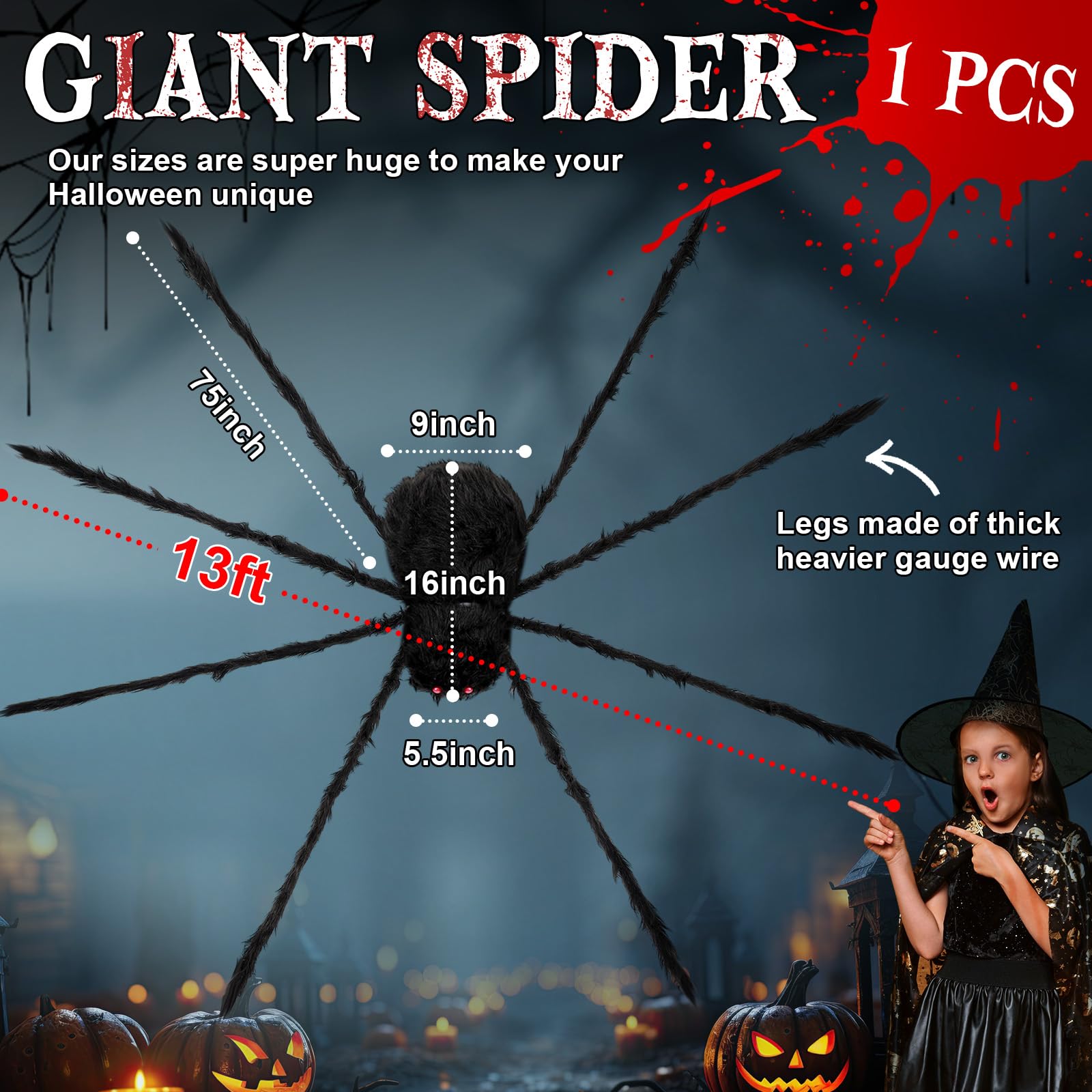 Wettarn spider close-up of plush body texture highlighting realistic finish