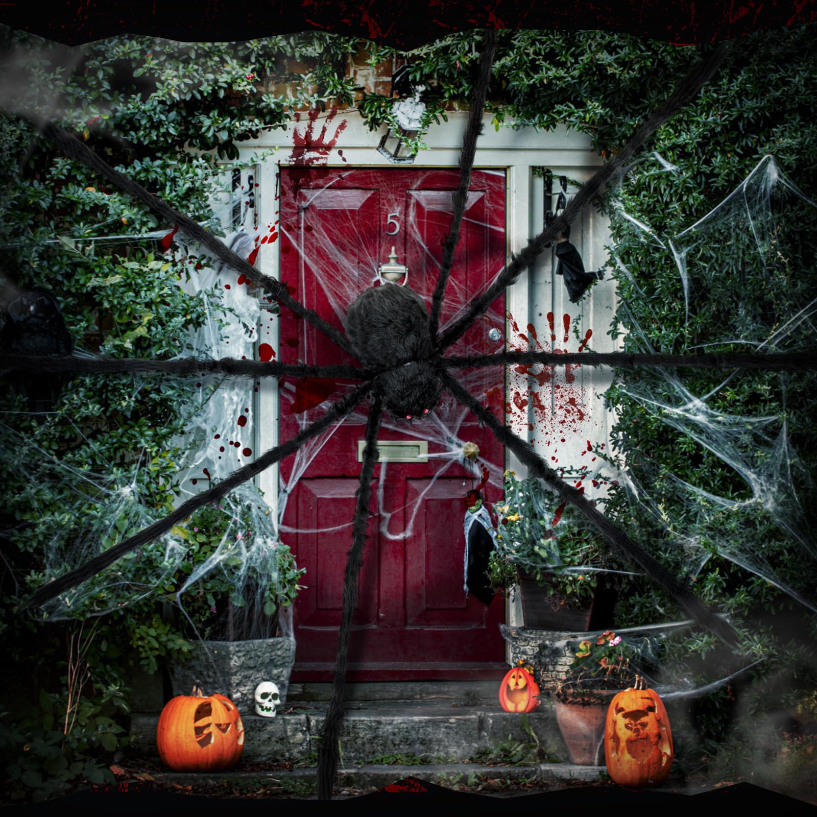 Wettarn spider staged on porch demonstrating outdoor display versatility