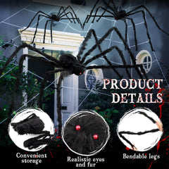 Wettarn spiders draped in tree creating high-impact yard scene and neighborhood visibility