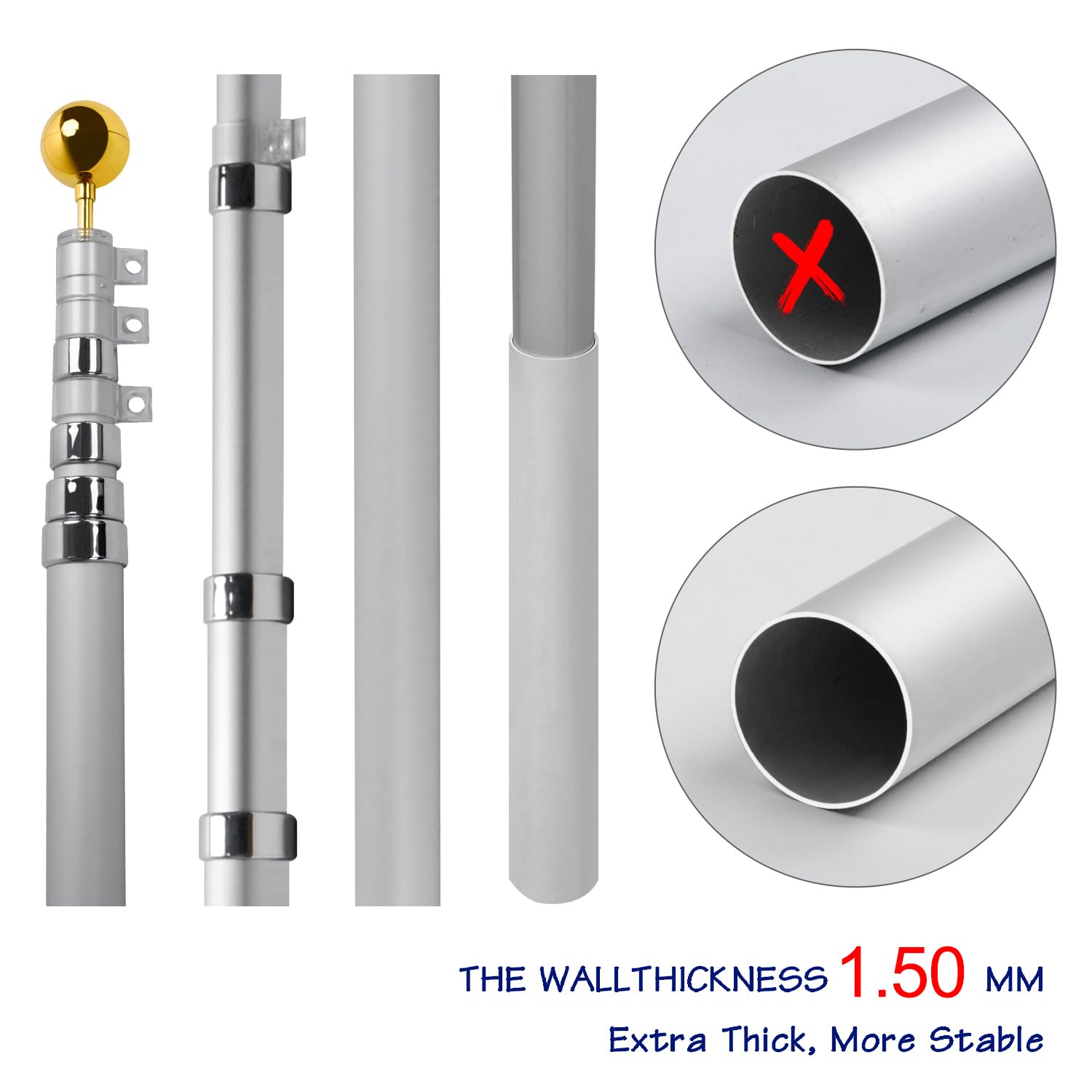 WeValor PVC sleeve in-ground installation showing stable mount benefit