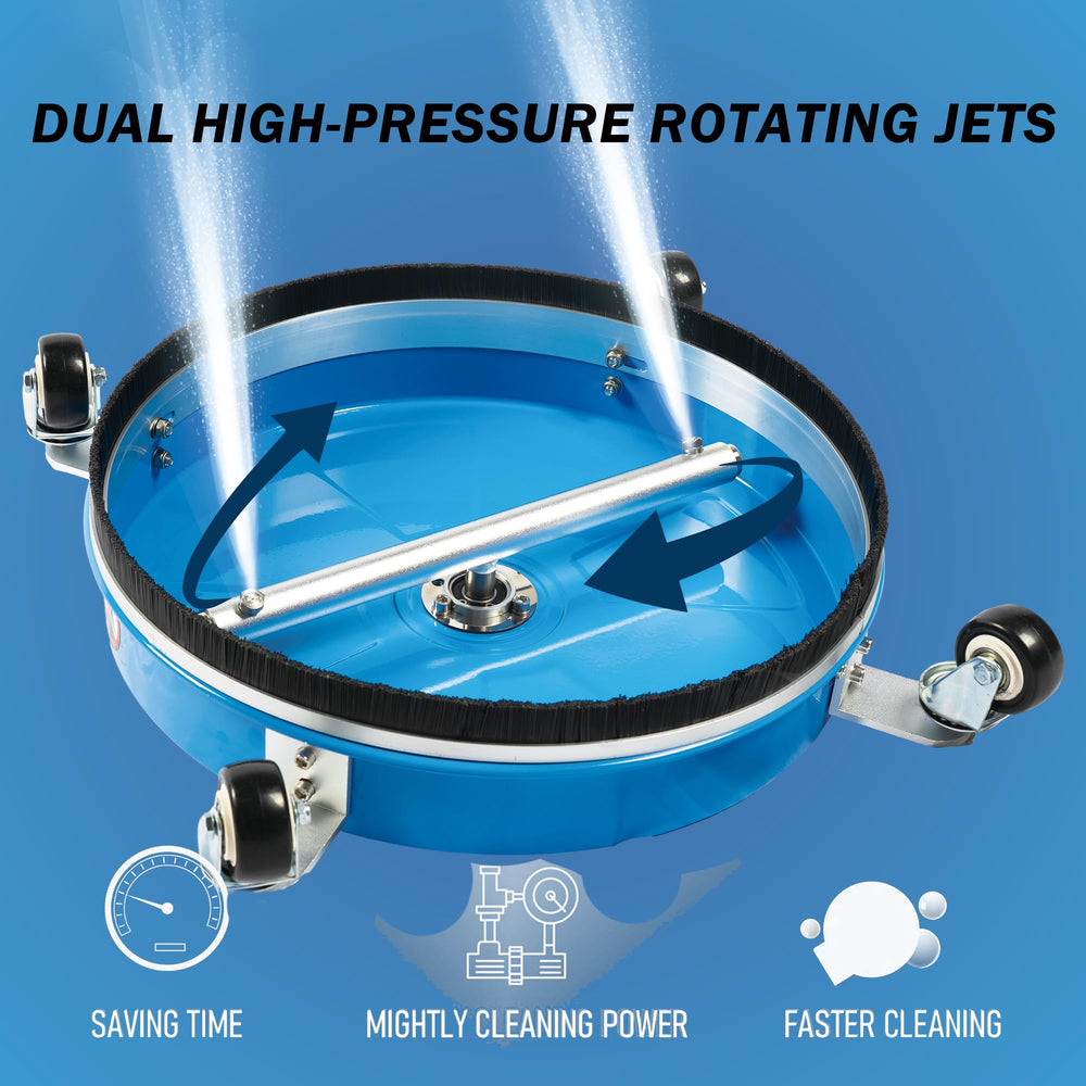 Wexo Palindrog close-up of rotating nozzles and quick connector for powerful, consistent spray