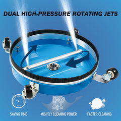 Wexo Palindrog close-up of rotating nozzles and quick connector for powerful, consistent spray