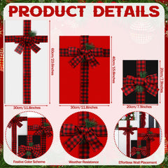 Weysat buffalo plaid bow close-up showing farmhouse charm