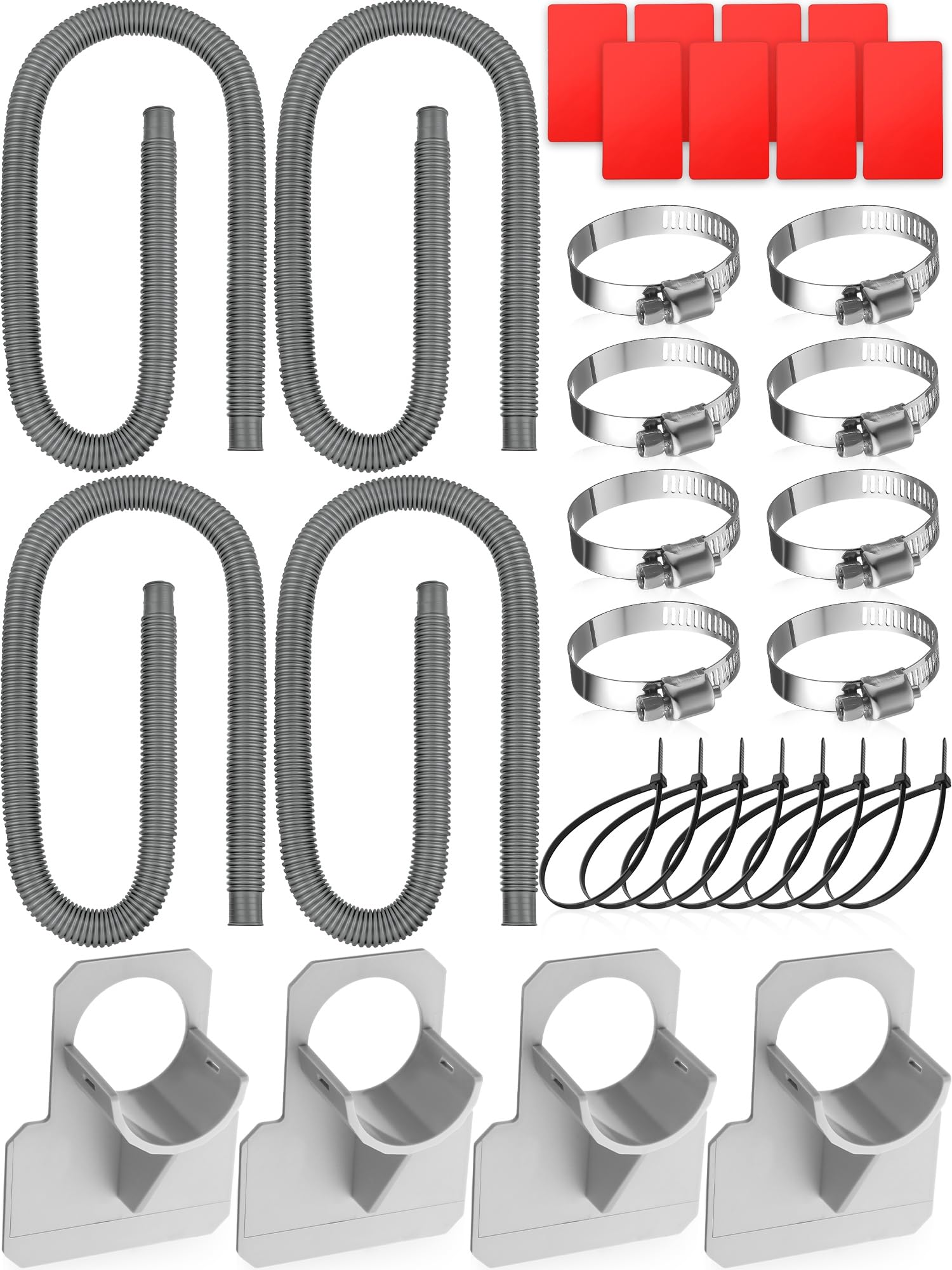 Weysat front packaging showing four griege hoses and accessories for easy replacement