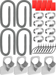 Weysat front packaging showing four griege hoses and accessories for easy replacement