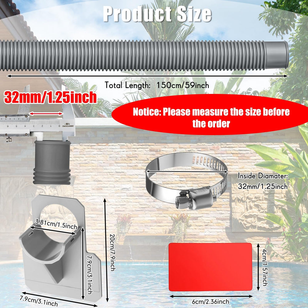 Weysat hose connected to filter pump demonstrating leak-free flow restoration