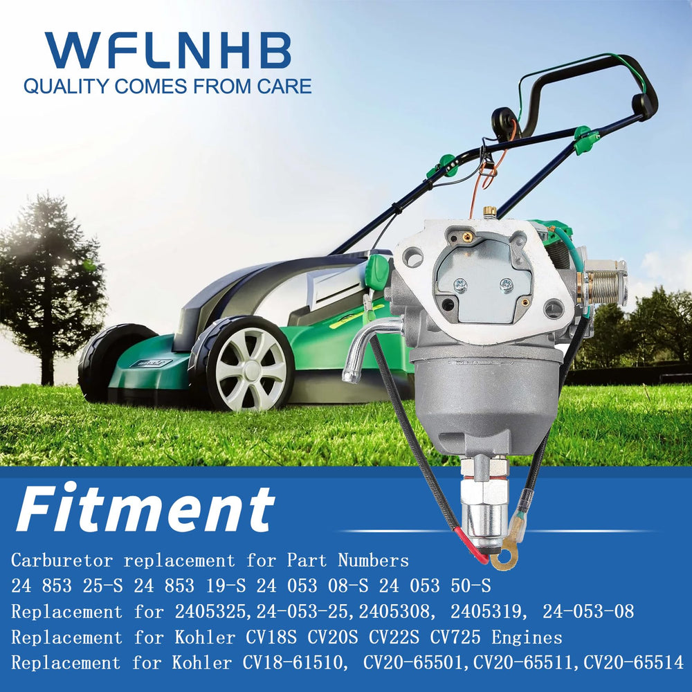 WFLNHB carburetor mounted on a Kohler engine demonstrating direct-fit compatibility