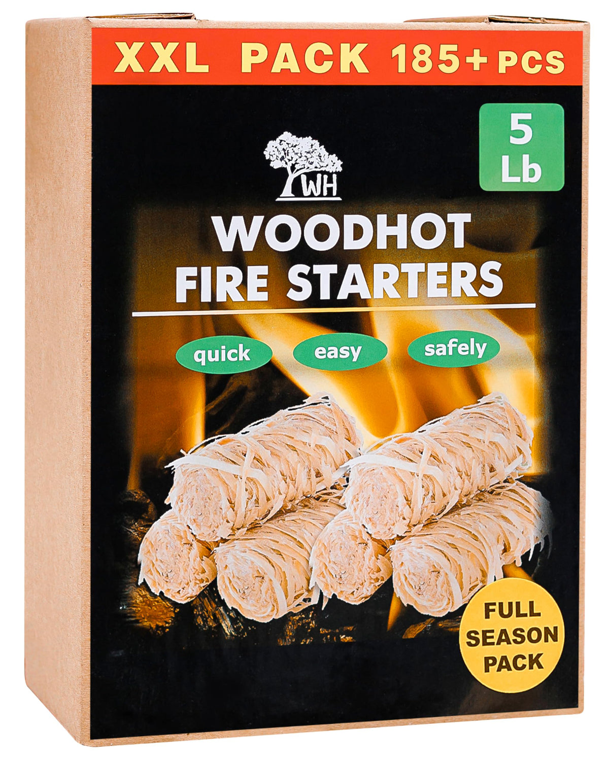 WH 5 lb box front packaging showing quantity and natural starters benefit convenience