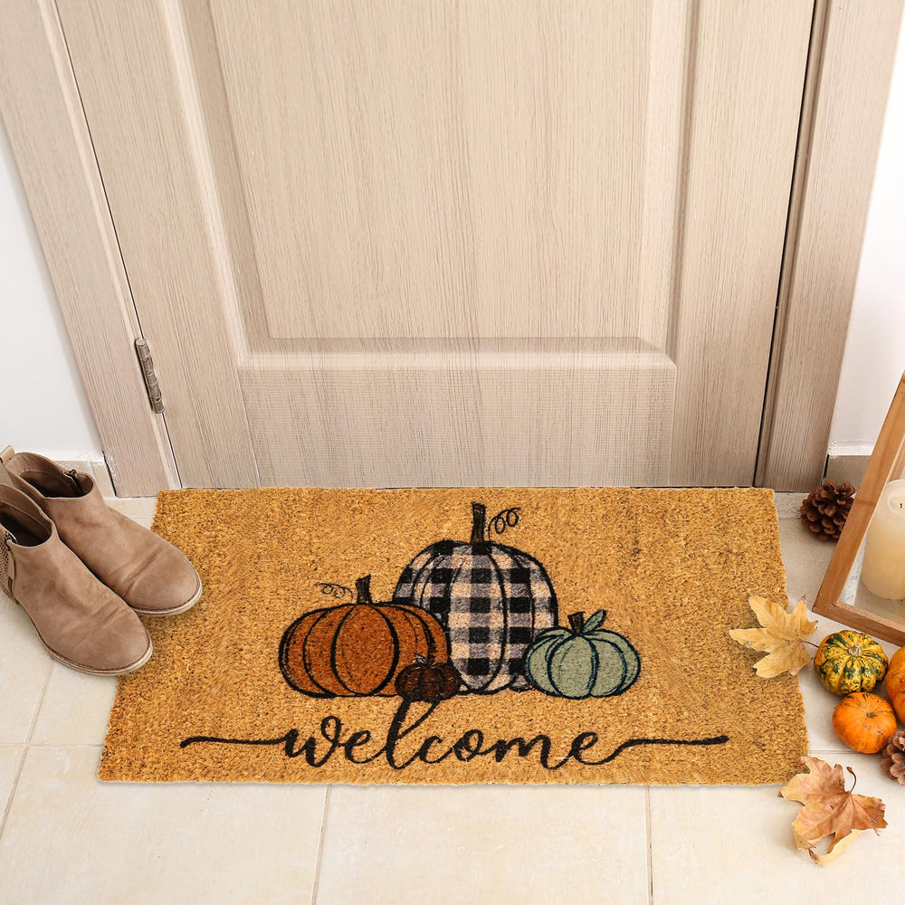 Whaline mat in doorway demonstrating seasonal look and dirt control