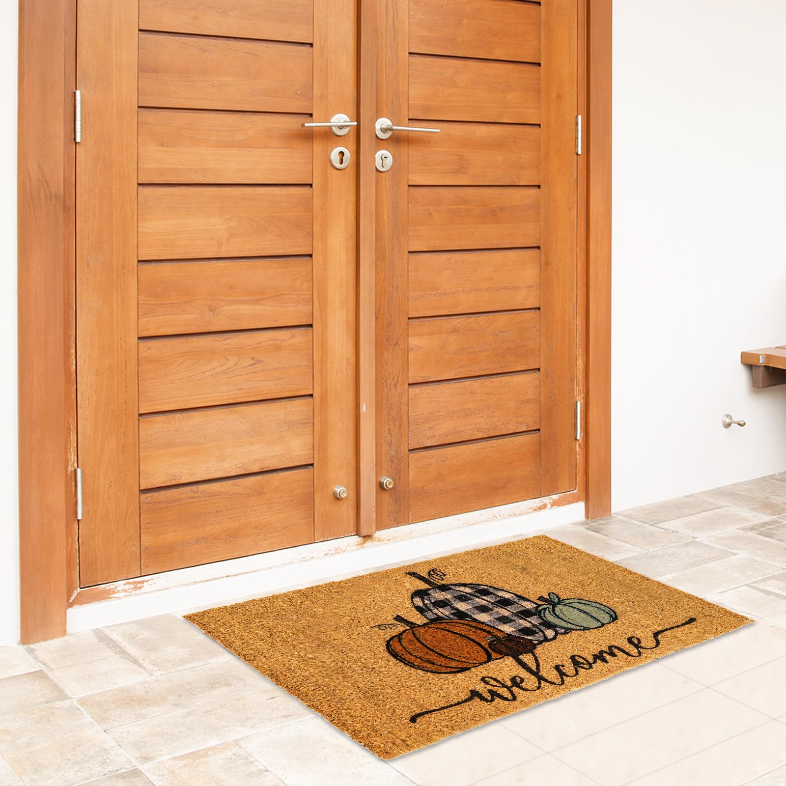 Whaline packaging and label showing included doormat and product info