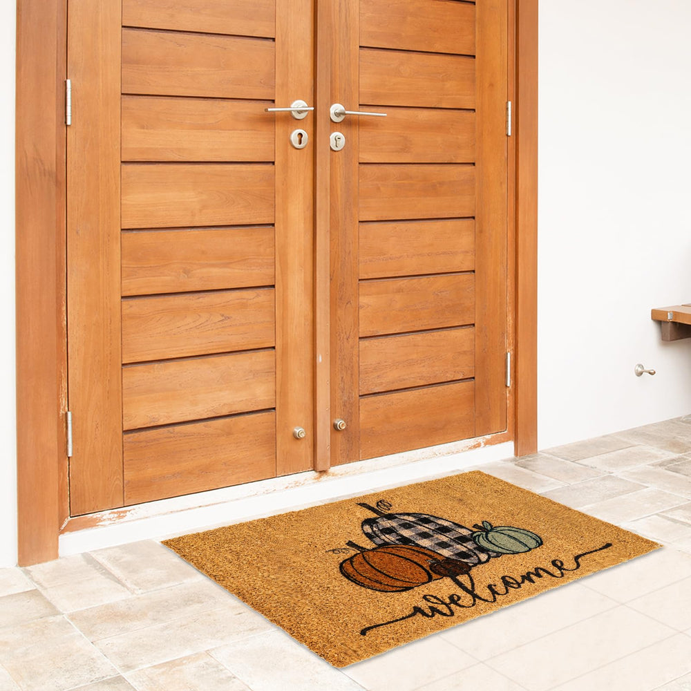 Whaline packaging and label showing included doormat and product info