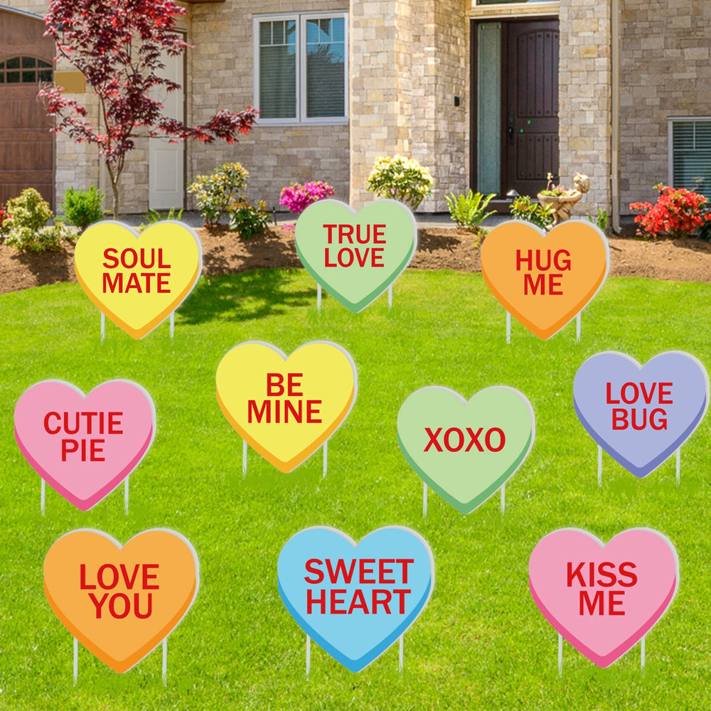 Whaline stacked flat signs ready for storage preserving shape and reuse next season