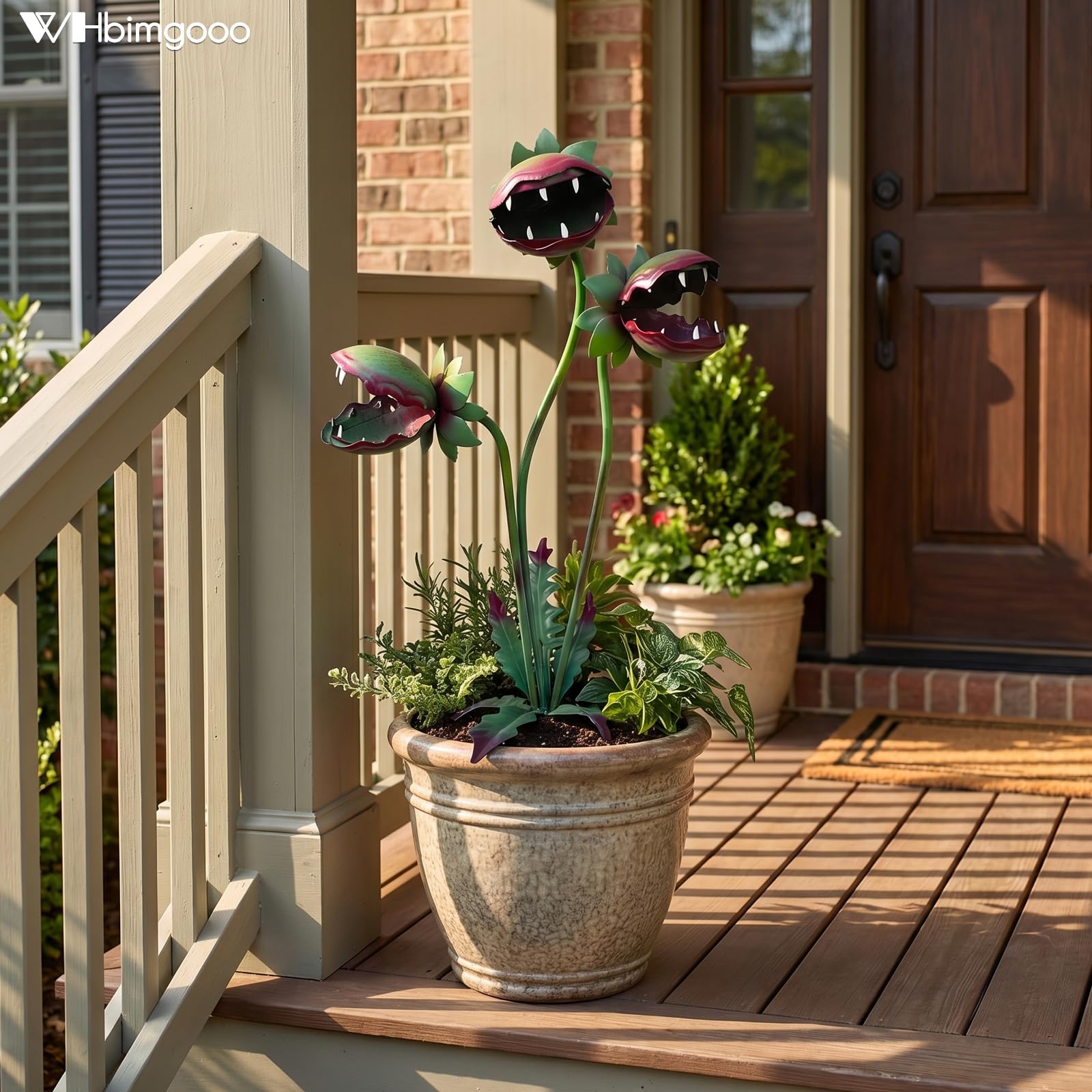 WHBIMGOOO stake among potted plants, adding whimsical accent to container gardens