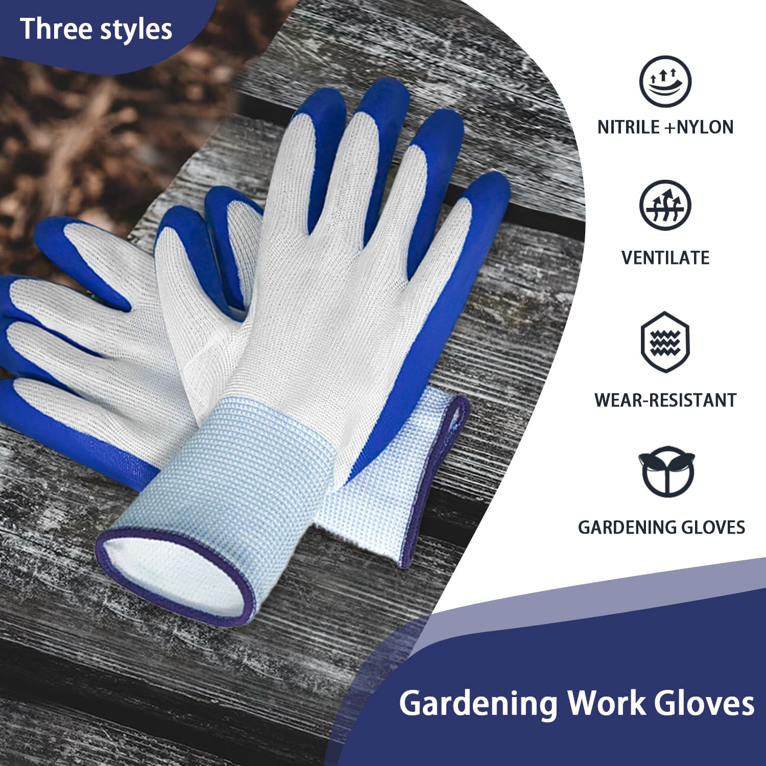 WHEATHUSK glove worn while planting to show protection and dexterity