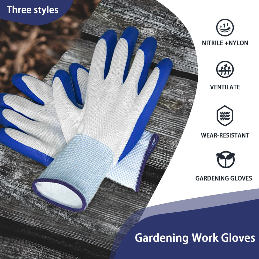 WHEATHUSK glove worn while planting to show protection and dexterity