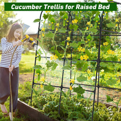 whiffee installed in raised bed maximizing vertical growing space