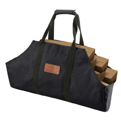 WHITEDUCK front view of black canvas carrier showing roomy interior and neat edges
