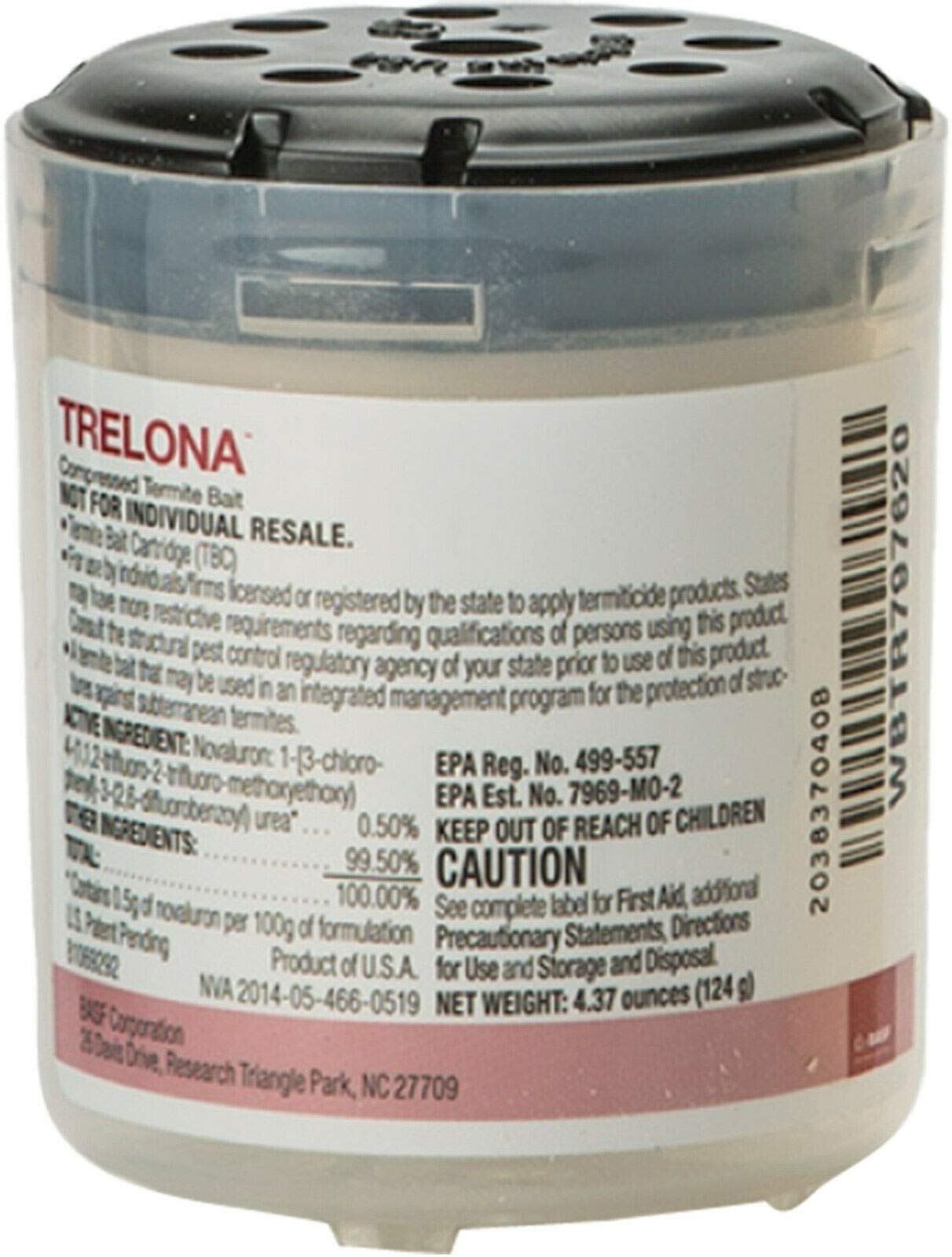 Whitmire Micro-Gen Trelona cartridge front packaging shows increased bait volume benefit