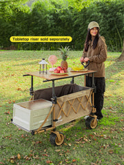 Whitsunday folded wagon in car trunk for compact transport benefit