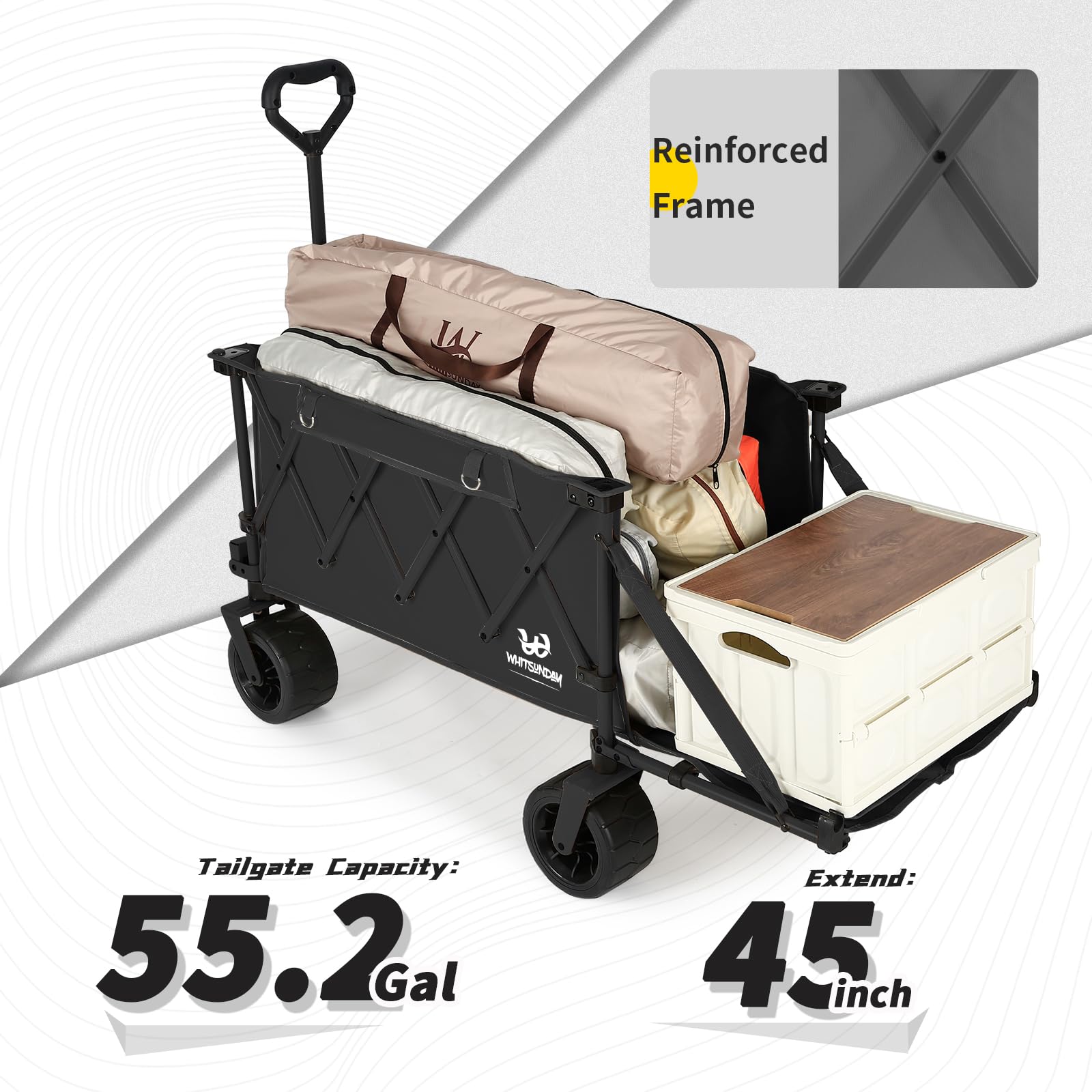 Whitsunday wagon size scale next to person showing portability and carry convenience