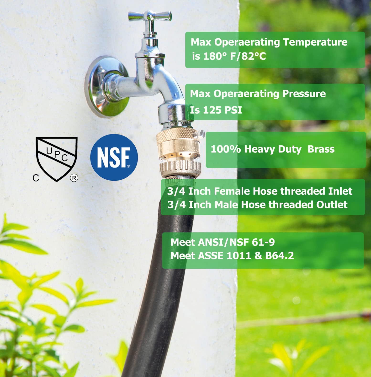 WHK close-up of brass threads showing corrosion resistance and secure seal benefit