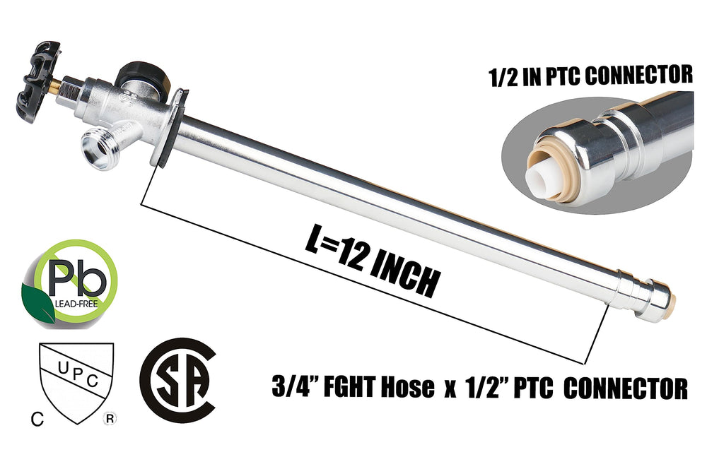 WHK close-up of 1/2 inch push-fit inlet demonstrating quick tool-free connection benefit