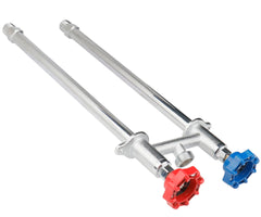 WHK front view of 12 inch frost free faucet showing durable spout and outlet