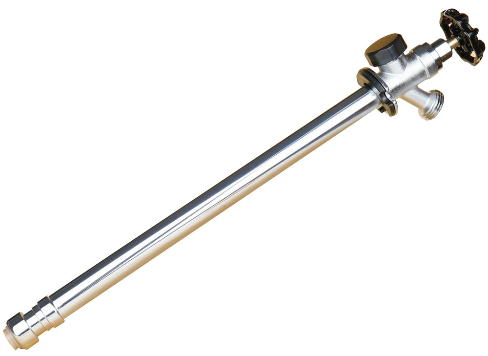 WHK frost free sillcock front view showing durable brass and chrome finish for longevity