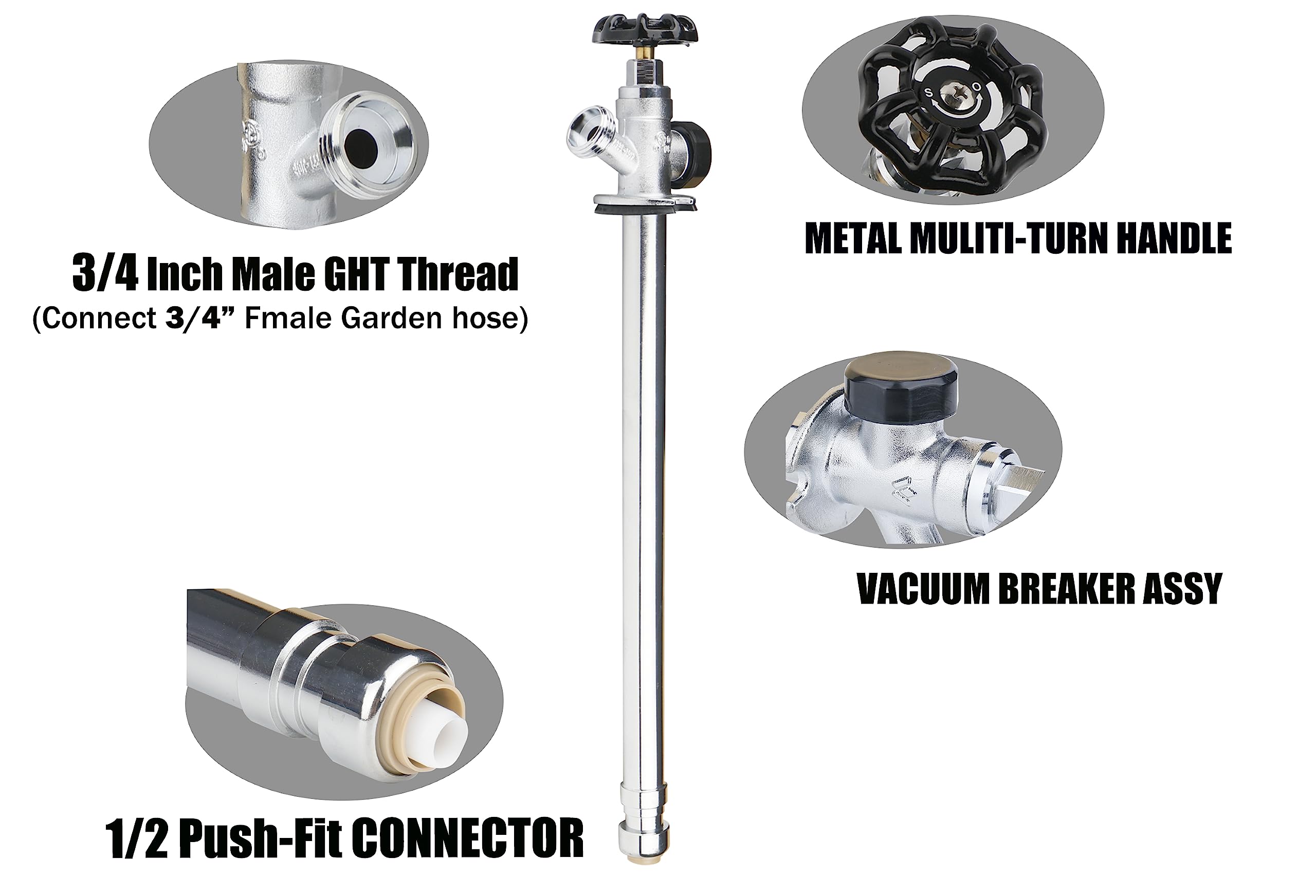 WHK close-up of metal multi-turn handle offering tight, leak-resistant valve control