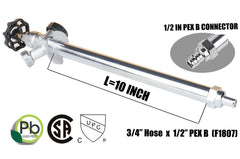 WHK closeup of long valve stem showing frost protection and leak resistance