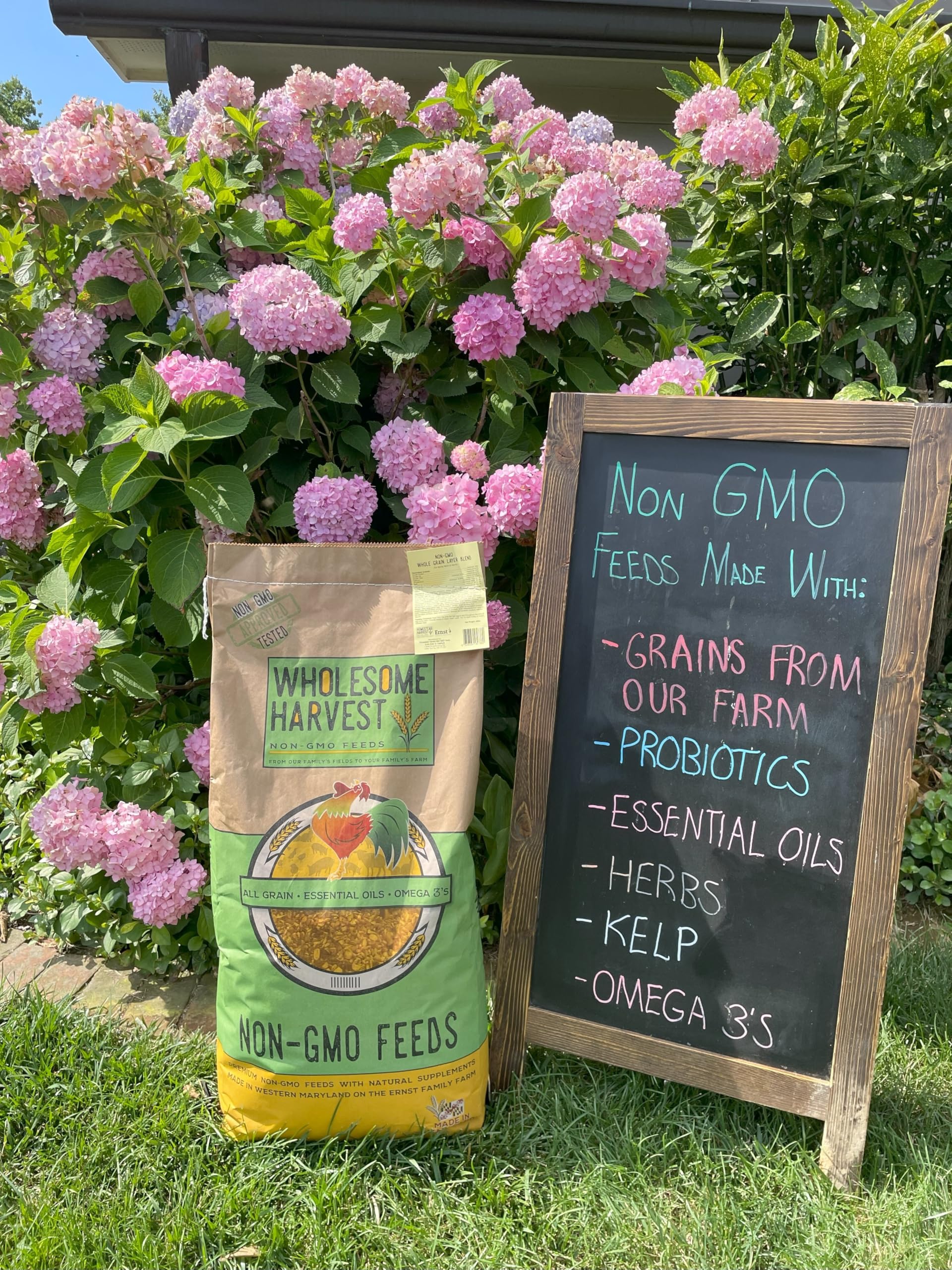 Wholesome Harvest calcium-rich feed detail supporting bone strength
