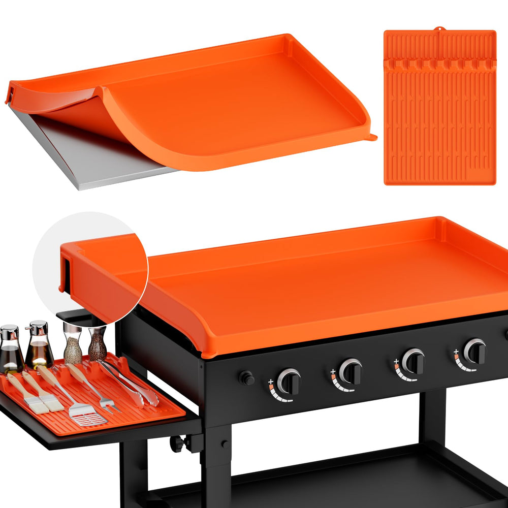 WhtSky 36-inch griddle cover front view showing full-surface protection and neat fit
